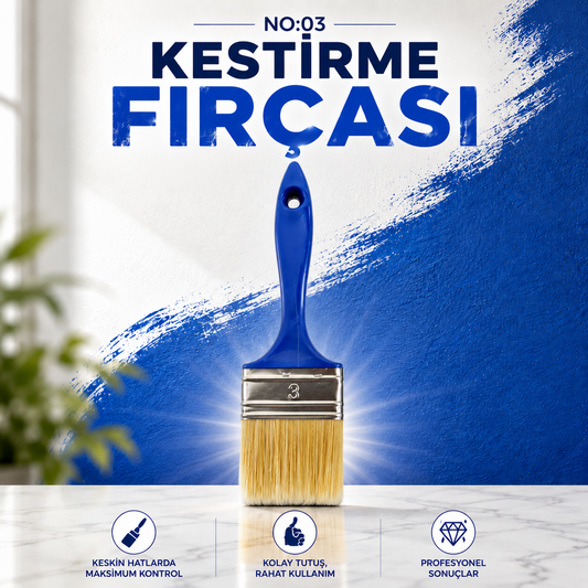 Köşe, Kenar ve Dar Alanlar İçin Profesyonel Boya Fırçası – No:03