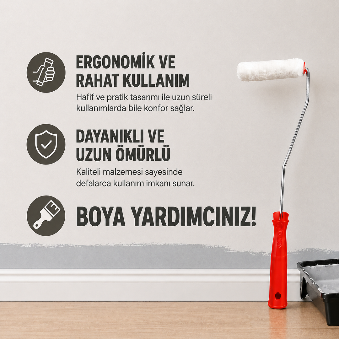 Parmak Rulo Fırça – Dar Alanlar, Köşeler ve Detaylı Yüzeyler İçin Profesyonel Mini Boya Rulosu
