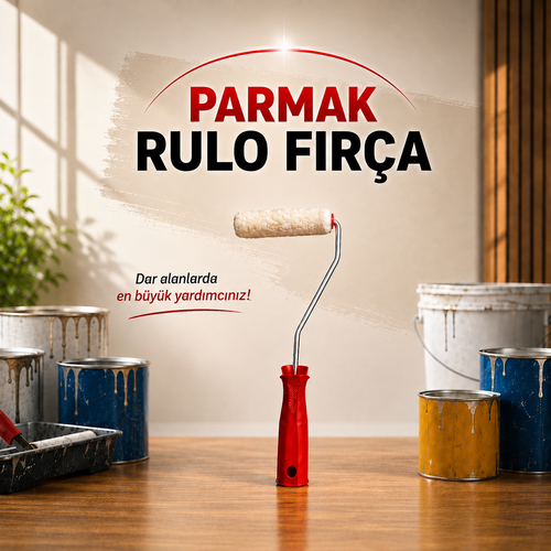 Parmak Rulo Fırça – Dar Alanlar, Köşeler ve Detaylı Yüzeyler İçin Profesyonel Mini Boya Rulosu